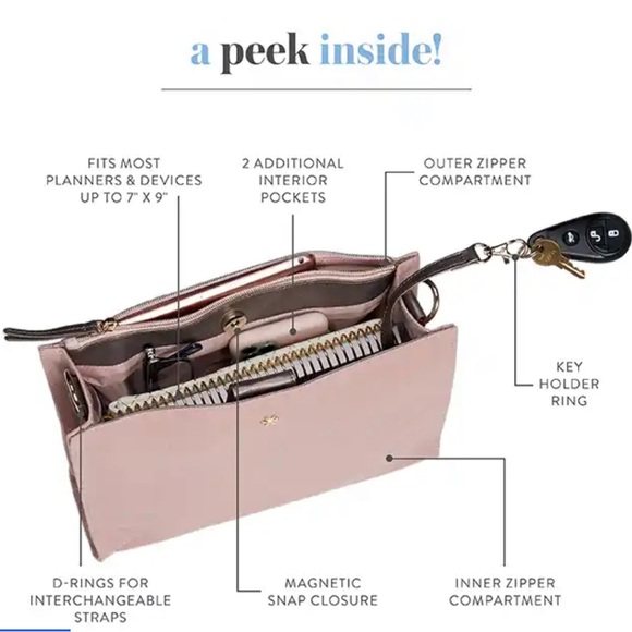 Erin Condren Bags Erin Condren Mauve Canvas Crossbody Bag Hello